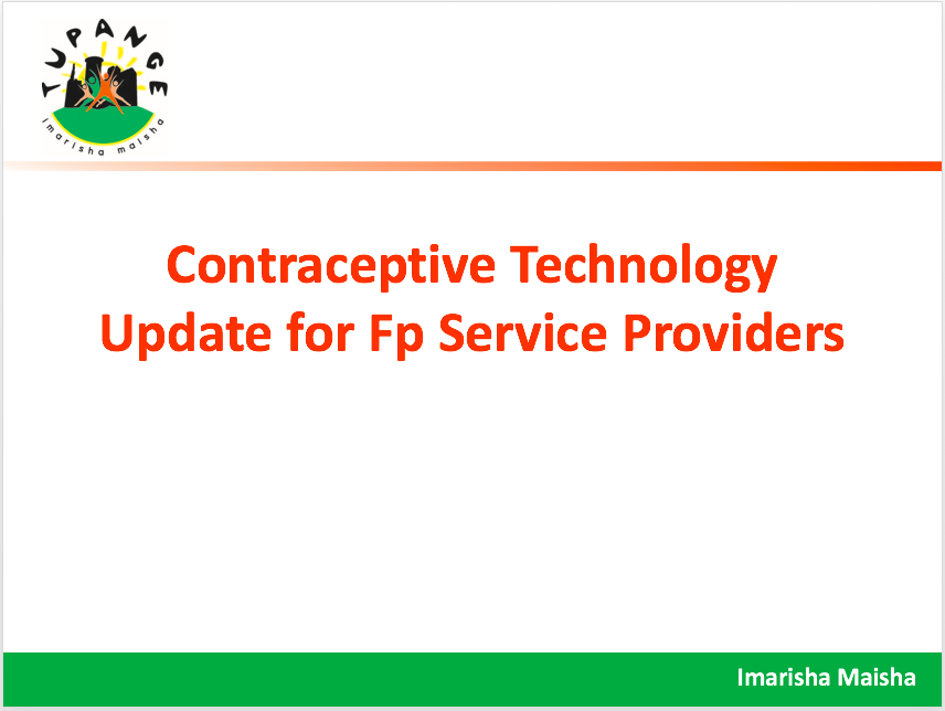 Contraceptive Technology Update Training Curriculum