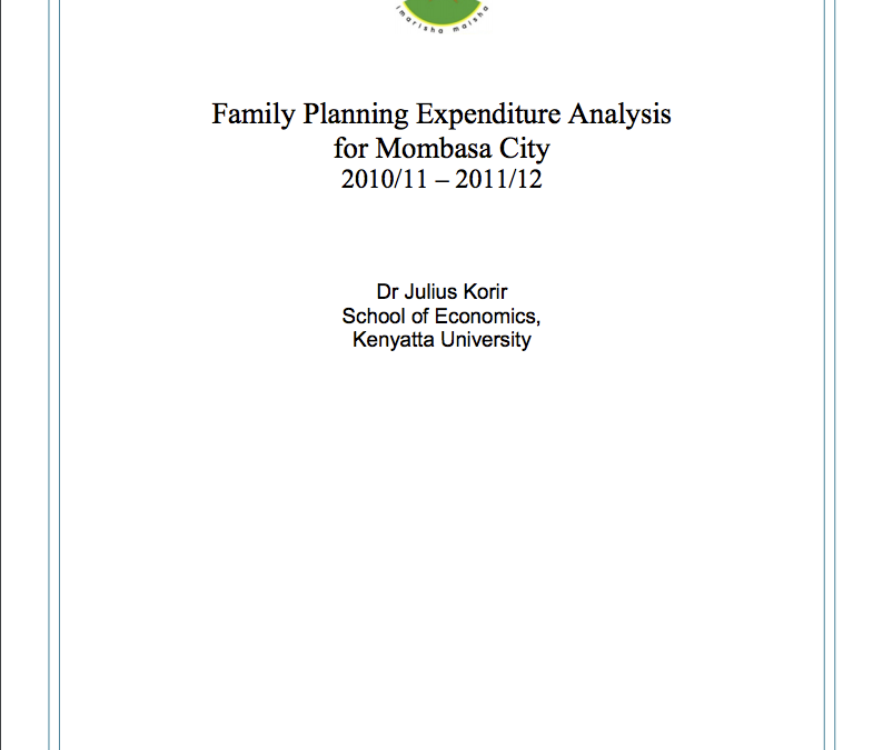 मोम्बासा परिवार नियोजन संसाधन अध्ययन रिपोर्ट
