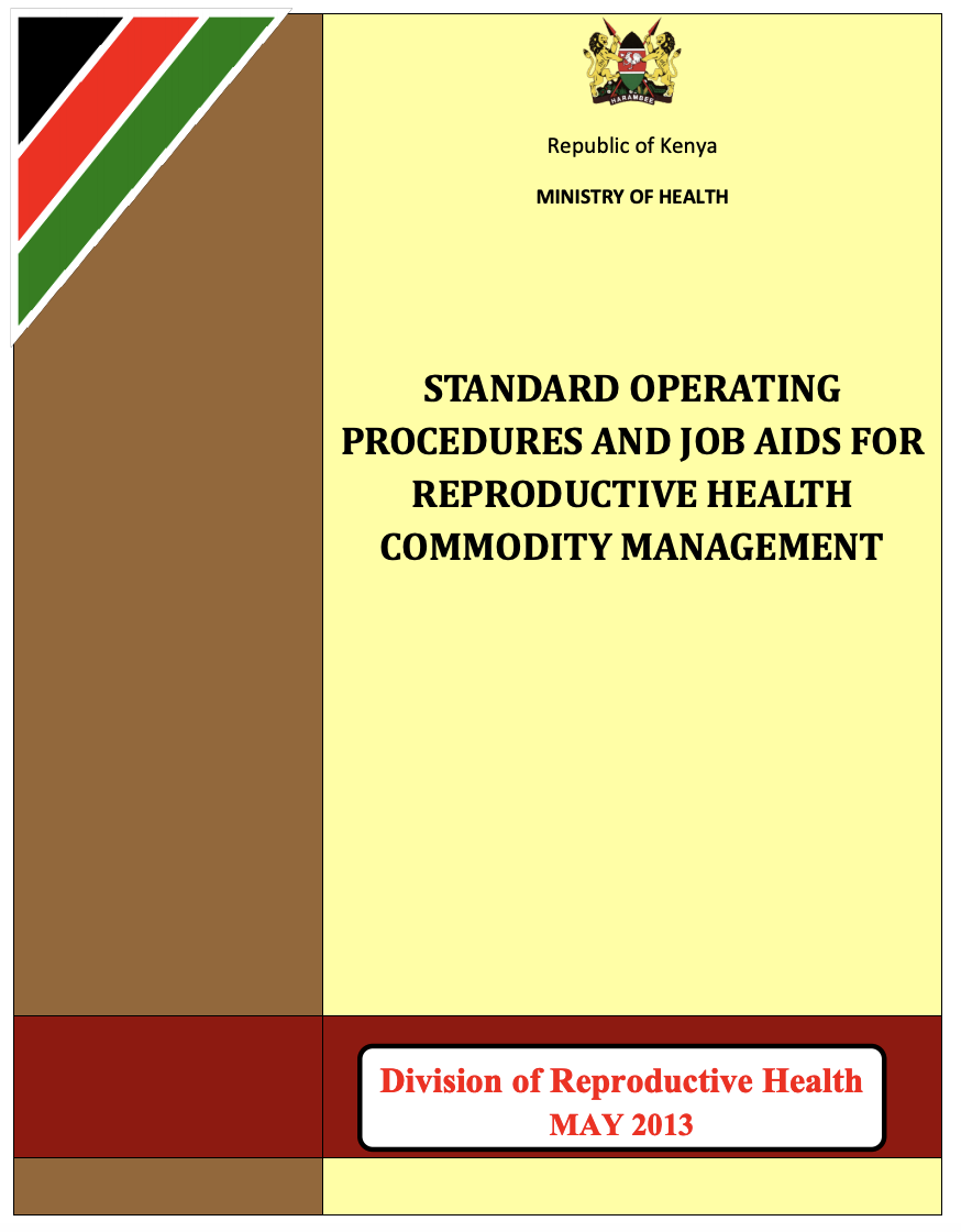 Standard Operating Procedures for Reproductive Health Commodity Management