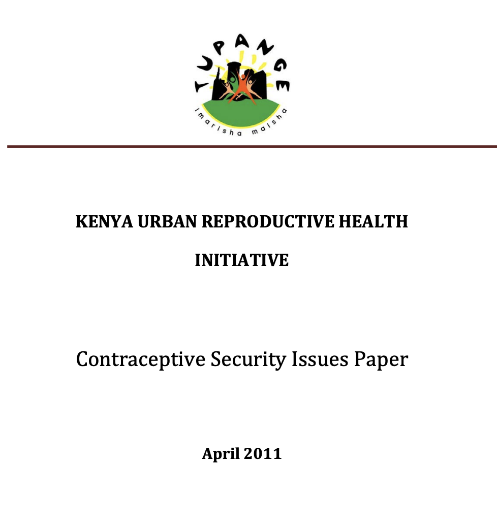 Contraceptive Security Issues Paper