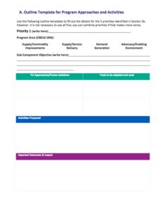Outline Template for Program Approaches and Activities