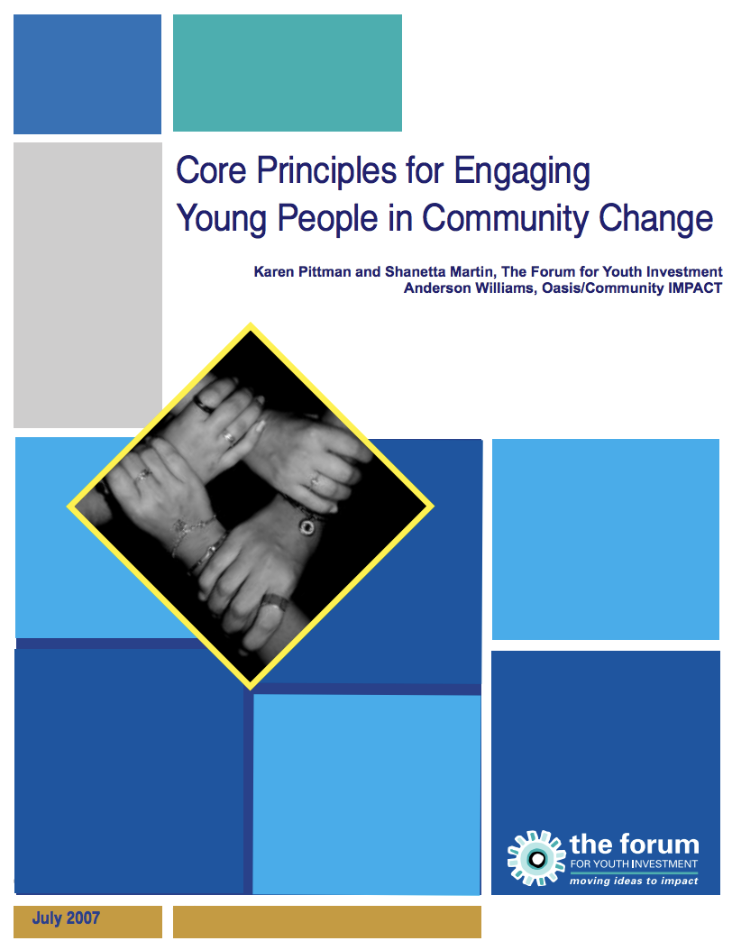 समुदाय परिवर्तन में युवा लोगों को उलझाने के लिए मुख्य सिद्धांत