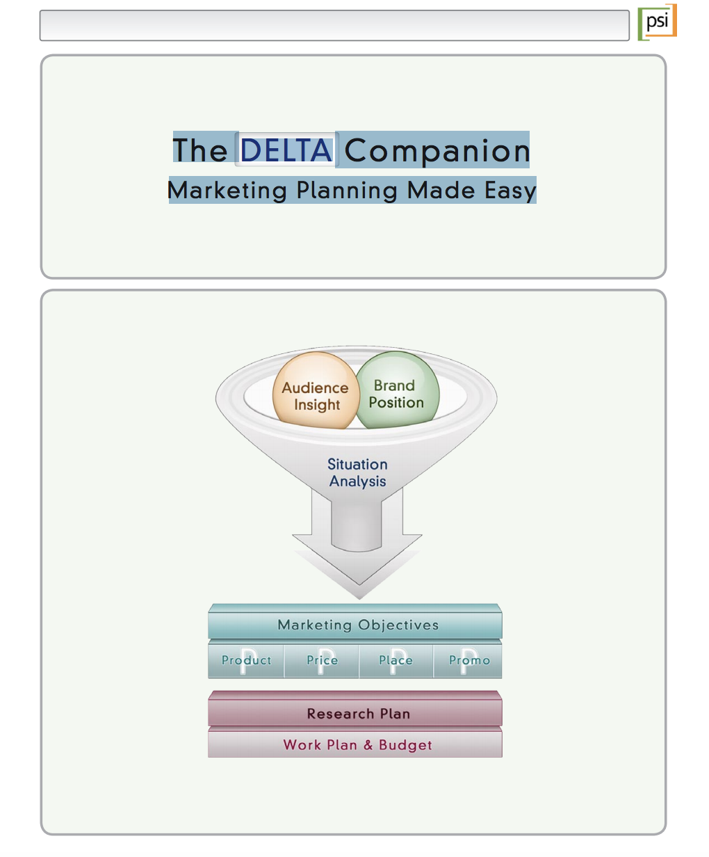 The DELTA Companion Marketing Planning Made Easy