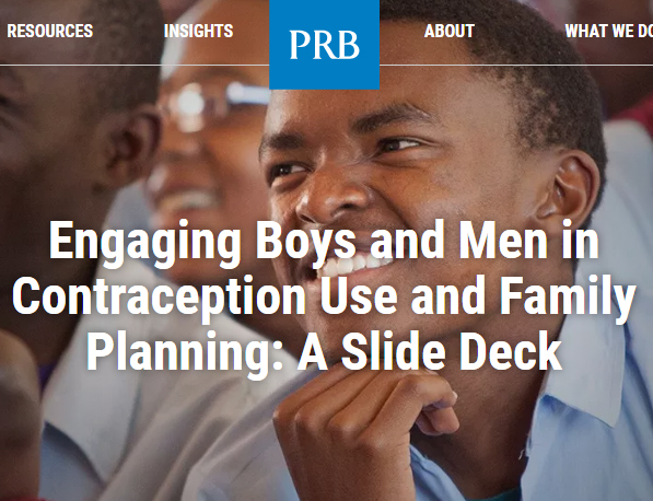 مانع حمل کے استعمال اور خاندانی منصوبہ بندی میں لڑکوں اور مردوں کو مشغول کرنا: ایک سلائیڈ ڈیک