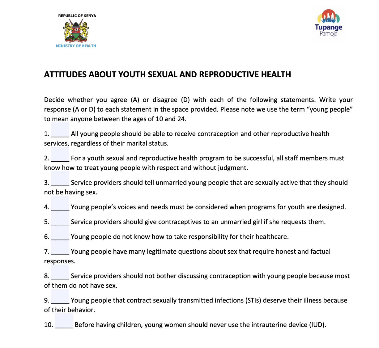 Attitudes About Youth Sexual and Reproductive Health