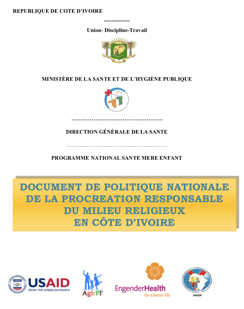 Document de Politique de Procreation Responsable de la Côte d'Ivoire