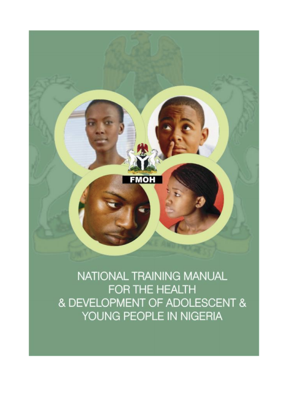 Manuel national de formation pour la santé et le développement des adolescents et des jeunes au Nigeria