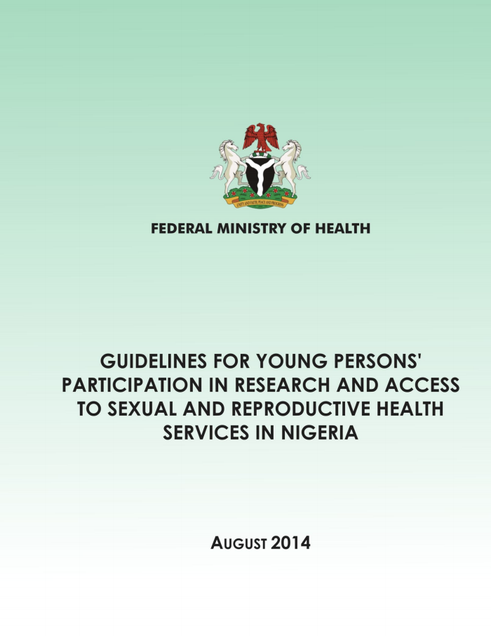 Guidelines for Young Persons’ Participation in Research and Access to Sexual and Reproductive Health Services in Nigeria