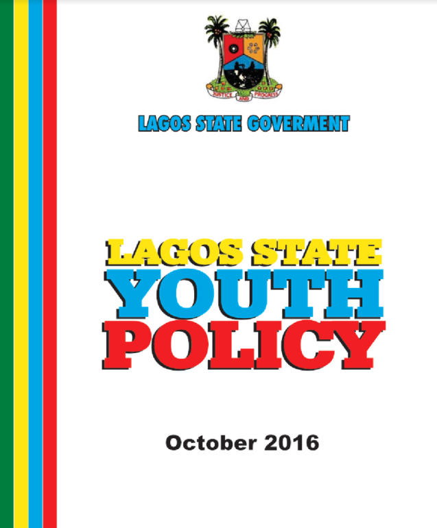Lagos State Youth Policy, October 2016