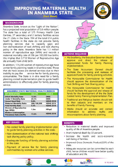 Advocacy Fact Sheets for Anambra State