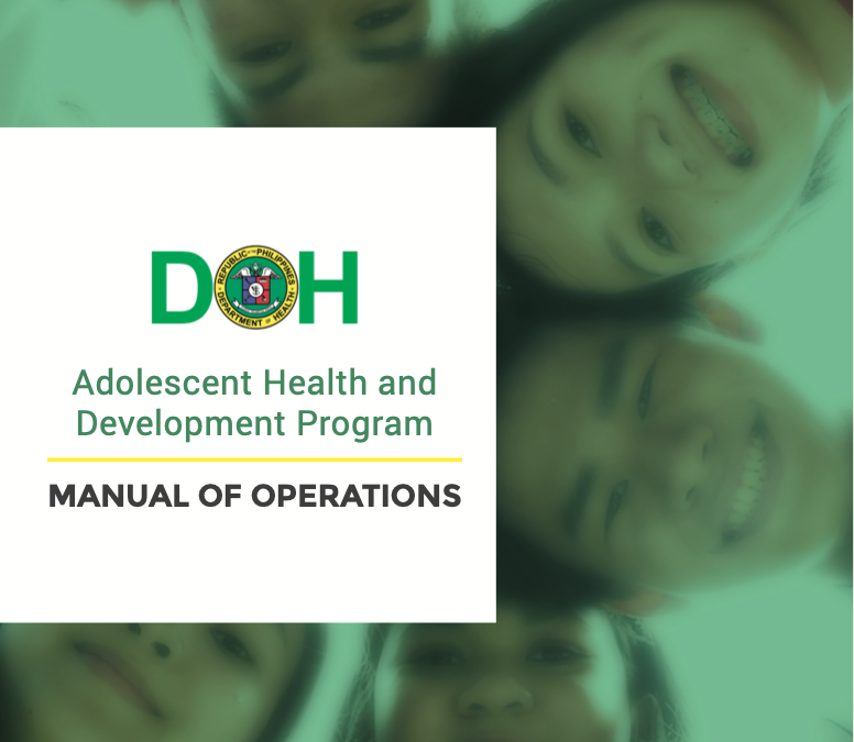 Manuel d'opérations du programme de santé et de développement des adolescents