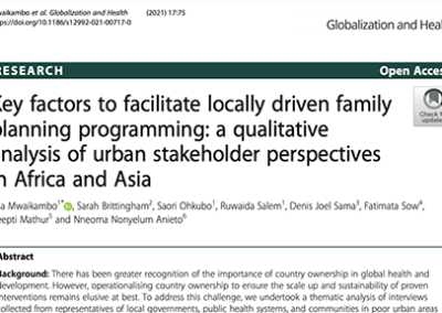 Globalization and Health Publishes TCI’s “Key Factors to Facilitate Locally Driven Family Planning Programming” Study