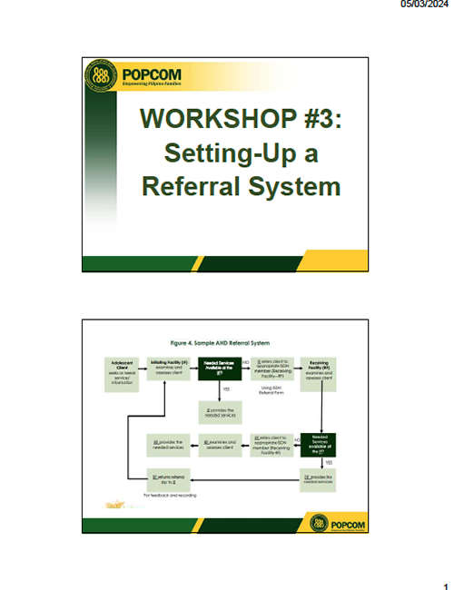 ISDN for AHD Workshop Module 3- Referral System